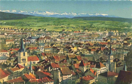 14008846 Biel Bienne BE Vue générale et les Alpes