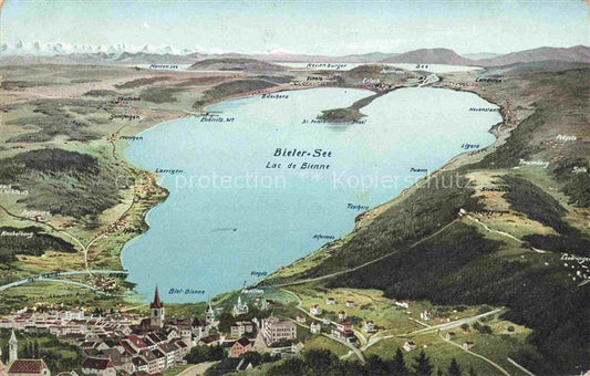 14008848 Bielersee Lac de Bienne BE und Umgebung aus der Vogelperspektive