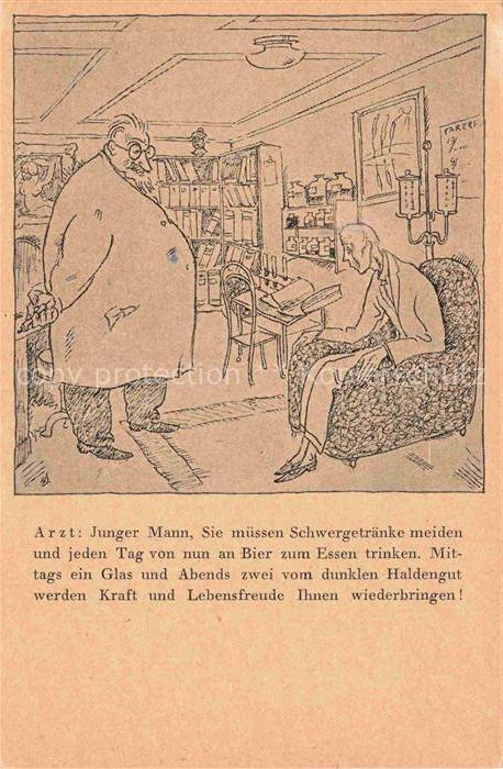 14008871 WINTERTHUR  ZH Haldengut Bier Karikaturen Kuenstlerkarte