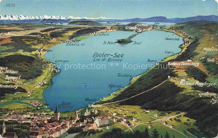 14008880 Bielersee Lac de Bienne BE und Umgebung aus der Vogelperspektive