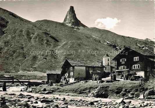 14009983 Zervreila 2898m Zervreilahorn Olivone GR Bergsiedlung mit Kirche Blick