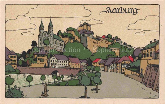 14010226 Aarburg AG Kuenstler Steinzeichnung