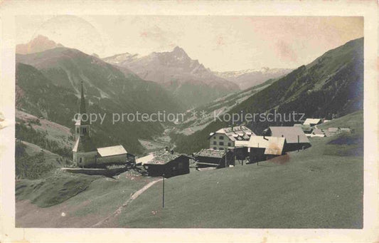 14019540 Tenna 1654m Safien Surselva GR Kurhaus Alpenblick Église Panorama