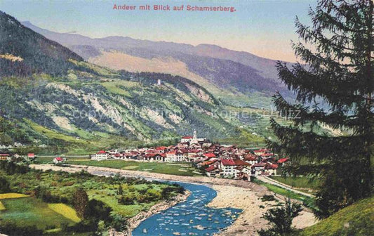 14019548 Andeer GR avec vue sur Schamserberg