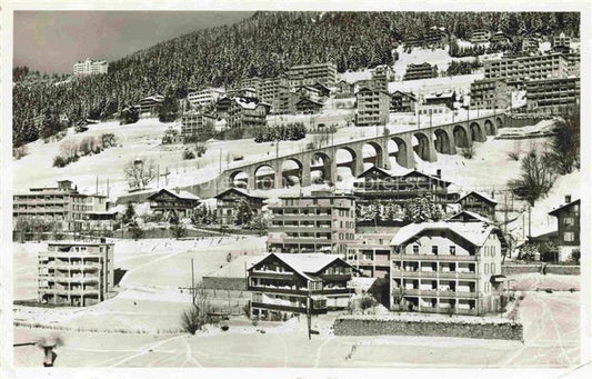 14021251 Leysin VD et le viaduc en hiver