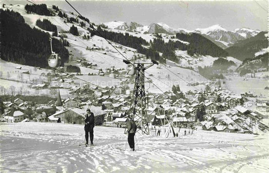 14022135 Zweisimmen BE Gondelbahn Zweisimmen Rinderberg mit Trainings Skilift