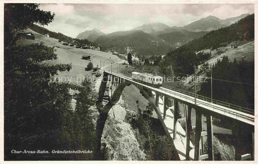 14022178 AROSA GR Chur Arosa Bahn Gruendjetobelbruecke