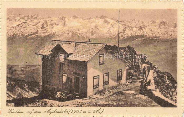 14022182 Mythen-Kulm 1903m Mythenkulm SZ Gasthaus auf dem Mythenboden