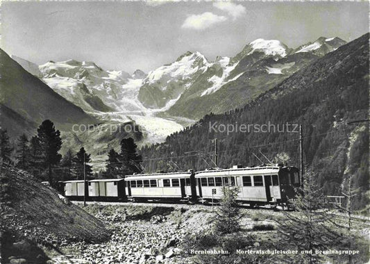 14022871 Berninabahn Pontresina Eisenbahn GR Morteratschgletscher und Berninagru