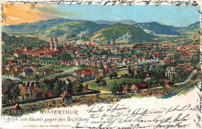 14020193 Verlag Schlumpf Litho Nr. 2215 Winterthur Bruehlberg