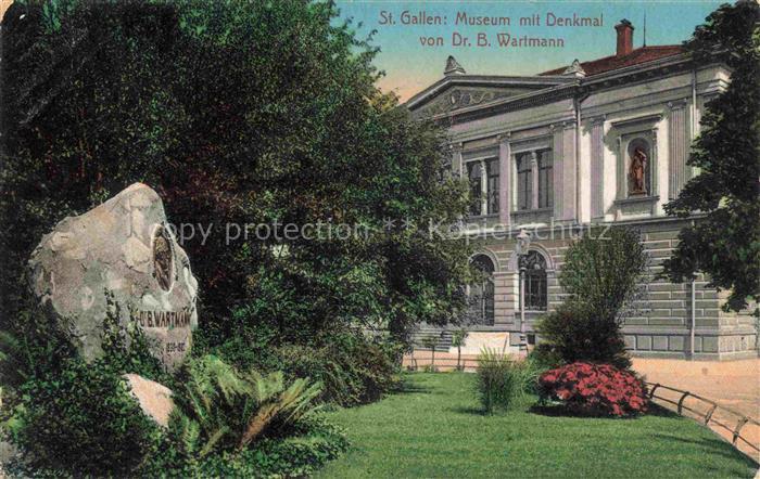 14023379 St Gallen SANKT GALLEN SG Musée avec monument du Dr B Wartmann