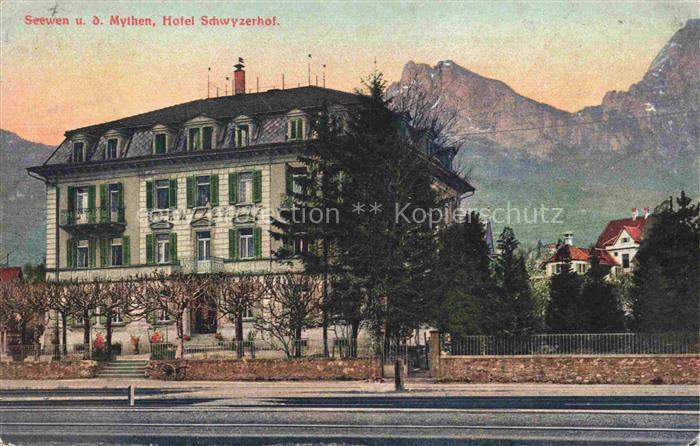 14024855 Seewen Schwyz SZ Hôtel Schwyzerhof avec des mythes