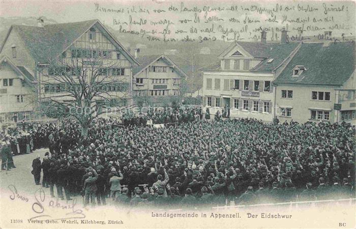 14024955 Appenzell IR Landsgemeinde Appenzell Der Eidschwur