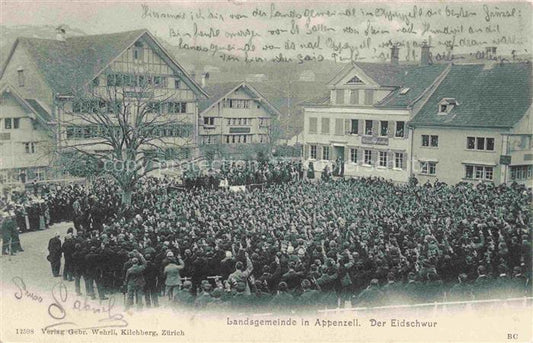 14024955 Appenzell IR Landsgemeinde Appenzell Der Eidschwur