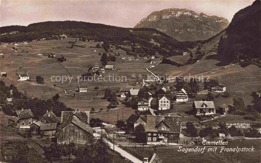 14024974 Emmetten Nidwalden NW Sagendorf mit Fronalpstock