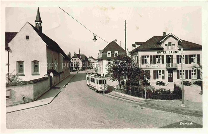 14025375 Dornach   SO Ortspartie Strassenbahn Hotel Bahnhof