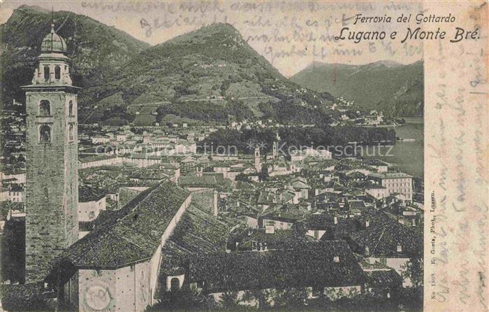 14031016 LUGANO Lago di Lugano TI e Monte Bre