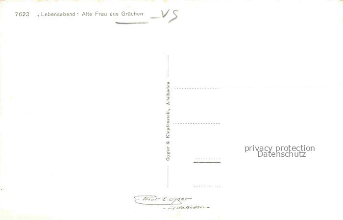 14031945 Graechen Visp VS Lebensabend Alte Frau aus Graechen