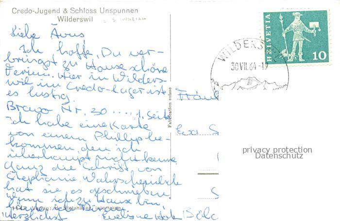 14031971 Wilderswil Wilderswyl BE Credo Jugend et Schloss Unspunnen