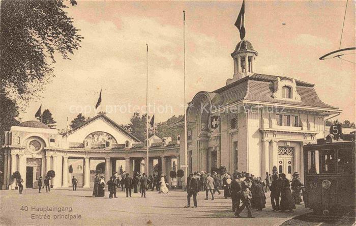 14032277 Landes-Ausstellung Landesausstellung Bern 1914 Strassenbahn