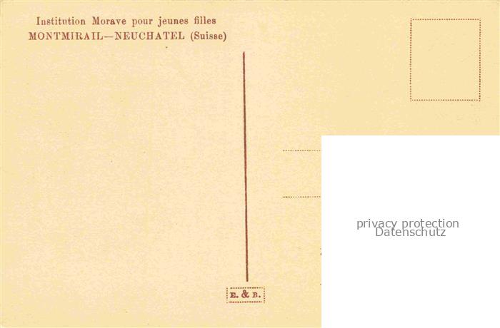 14032610 Montmirail La Tene Neuchatel NE Institution Morave pour jeunes filles E