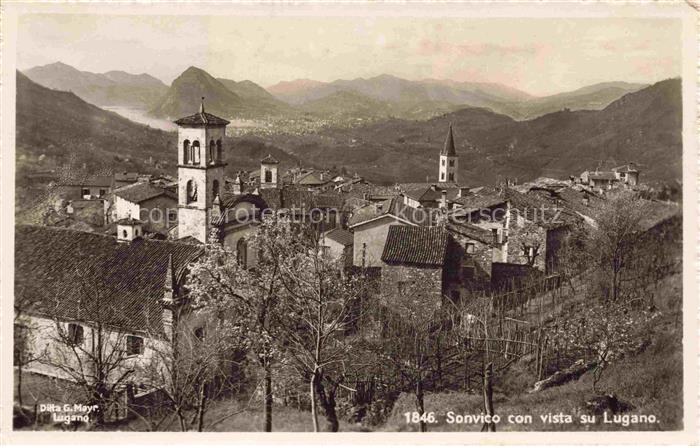 14032656 Sonvico LUGANO TI Panorama Kirche