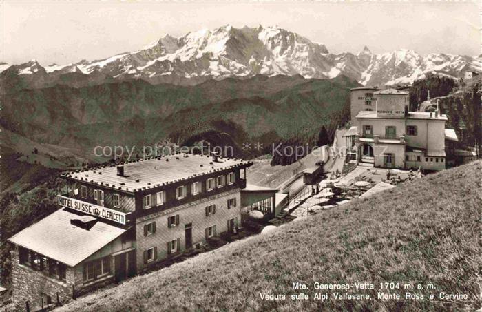 14032730 Monte-Generoso 1704m Lugano TI Veduta sulle Alpi Vallesane Monte Rosa e