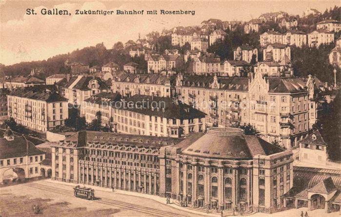 14032744 St Gallen SANKT GALLEN SG Zukuenftiger Bahnhof mit Rosenberg