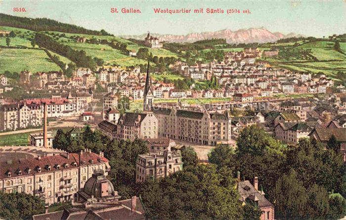 14032804 St Gallen SANKT GALLEN SG Westquartier mit Saentis