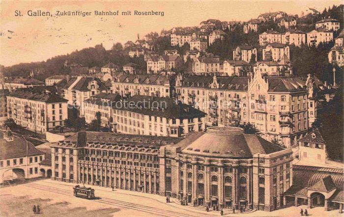 14032806 St Gallen SANKT GALLEN SG Zukuenftiger Bahnhof mit Rosenberg