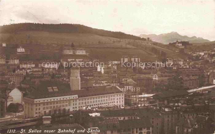 14033019 St Gallen SANKT GALLEN SG Neuer Bahnhof und Saentis