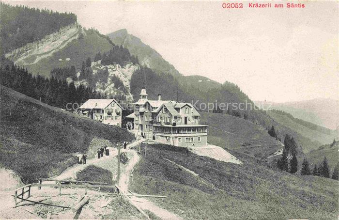 14033085 Kraezerle 1115m Saentis AR Gasthaus Kraezerli Panorama