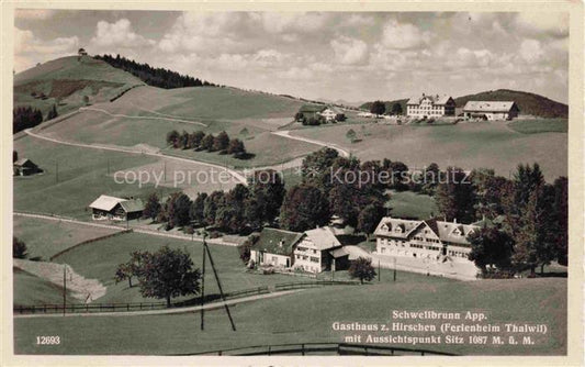 14033088 Schwellbrunn Appenzell AR Gasthaus zum Hirschen Ferienheim Thalwil mit