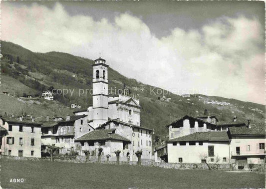 14033129 Agno Lago di Lugano TI Panorama Kirche