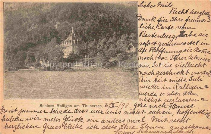 14033455 Ralligen Thunersee INTERLAKEN BE Schloss Ralligen