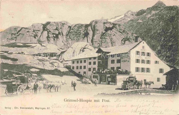 14033474 Grimsel Hospiz mit Post