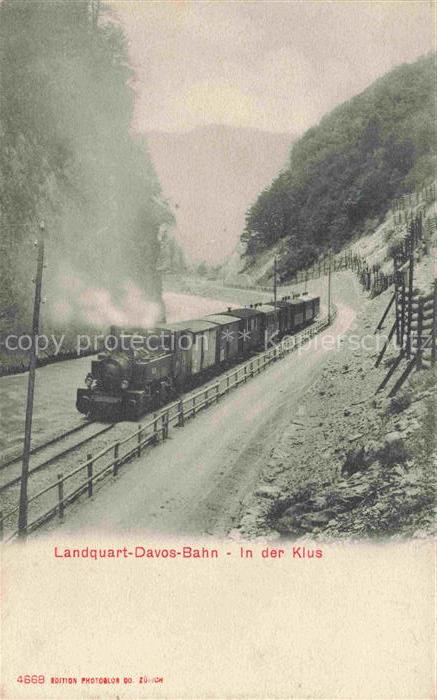 14033485 Landquart GR Davos Bahn In der Klus