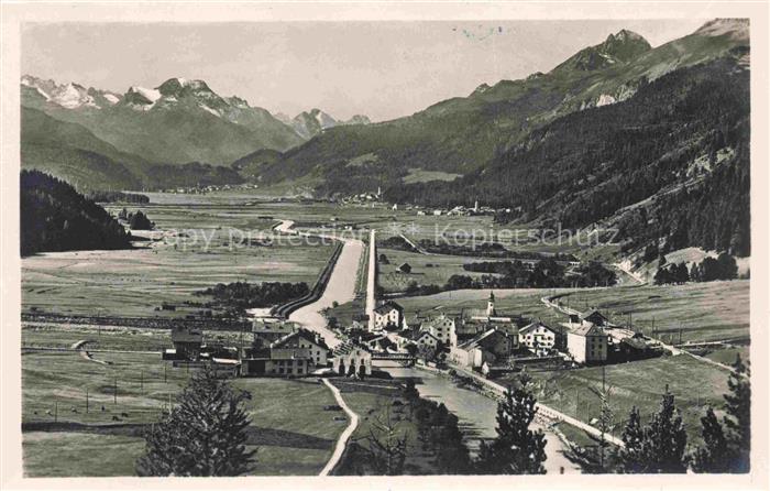 14033985 Ponte Albula La Punt-Chamues-ch GR Blick von der Ruine Guardaval