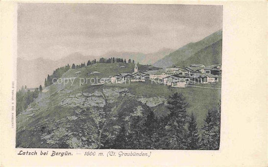 14033986 Latsch Berguen Albula GR Panorama