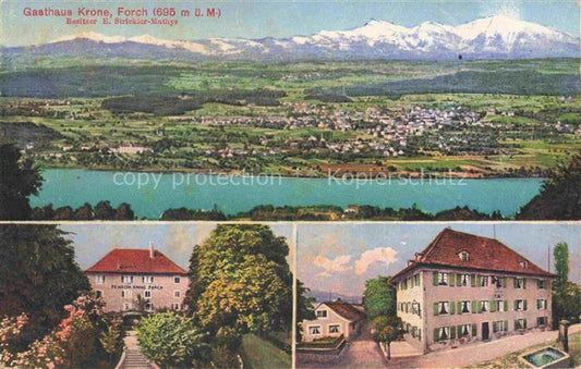 14033988 Forch ZH Panorama Gasthaus Krone