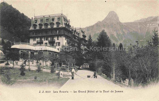 14034048 Les Avants VD Le Grand Hotel et la Dent de Jaman