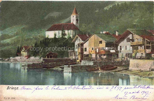 14034057 Brienz Brienzersee BE Seepartie mit Kirche