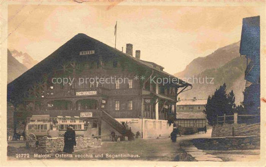 14034076 Maloja GR Osteria vecchia und Segantinihaus