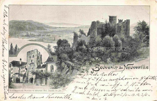 14034102 Neuveville La Neuenstadt Bielersee Preles BE Chateau Panorama