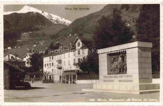 14034124 Airolo Leventina TI Passo San Gottardo Monumento Le Dittimo del lavoro