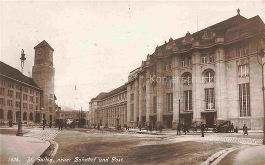 14034155 St Gallen SANKT GALLEN SG Neuer Bahnhof und Post