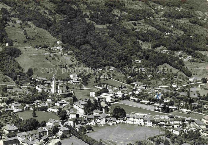 14034230 Agno Lago di Lugano TI Fliegeraufnahme