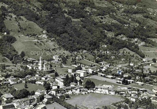 14034230 Agno Lago di Lugano TI Fliegeraufnahme