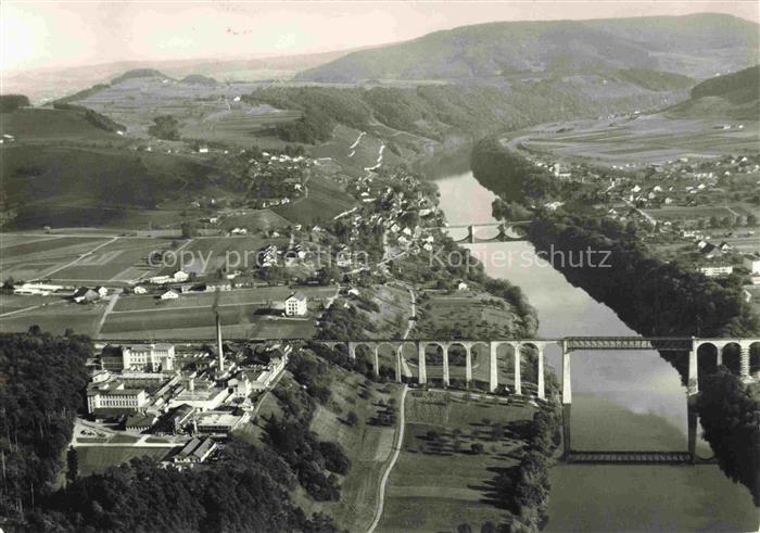 14034240 Eglisau Buelach ZH Fliegeraufnahme Bruecke Stamm AG