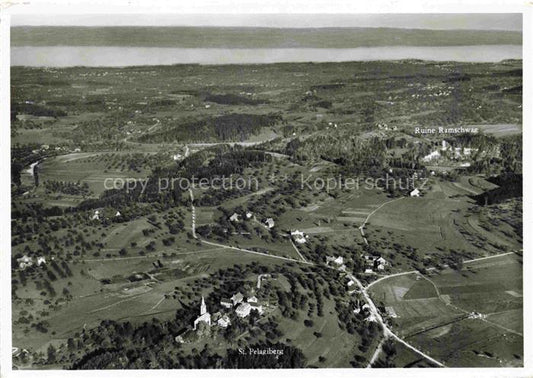 14034509 St Pelagiberg Bischofszell TG Fliegeraufnahme mit Ruine Ramschwag